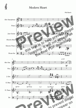 page one of Modern Heart - Alto Sax Solo