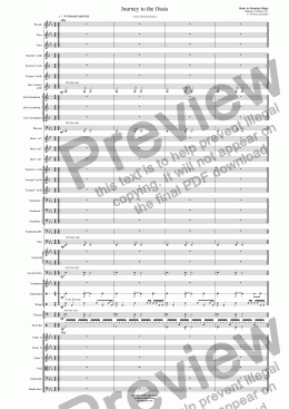 page one of Journey to the Oasis - Concert Band /Orchestra