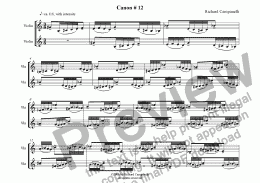 page one of Canon # 12 from 12 Canons for 2 Violins