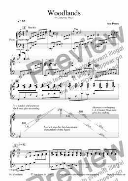 page one of Woodlands [piano solo now amended]