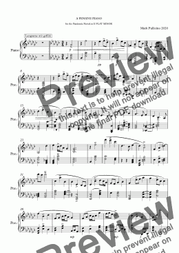 page one of A PENSIVE PIANO FOR THE PANDEMIC PERIOD