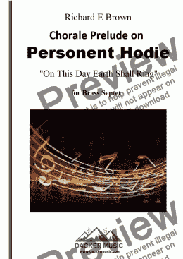page one of Chorale Prelude on Personent Hodie