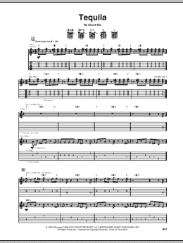 page one of Tequila (Guitar Tab)