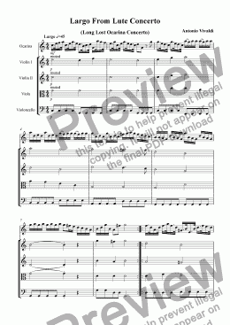 page one of Another Long Lost Ocarina Concerto Movement