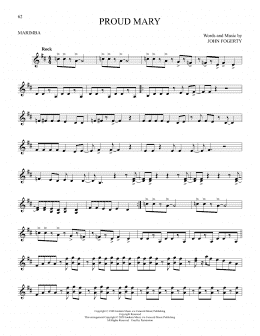 page one of Proud Mary (Marimba Solo)