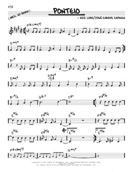 page one of Ponteio (Real Book – Melody & Chords)