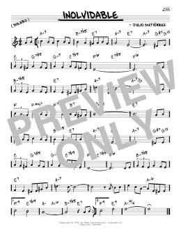 page one of Inolvidable (Real Book – Melody & Chords)