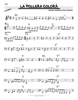 page one of La Pollera Colorá (Real Book – Melody & Chords)