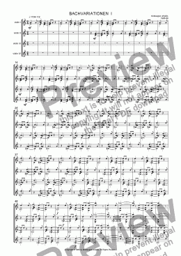 page one of Bachvariationen I