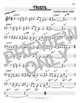 page one of Triste (Real Book – Melody & Chords)