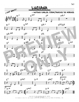 page one of Luciana (Real Book – Melody & Chords)