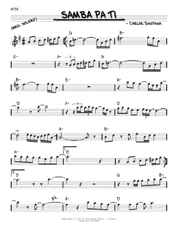 page one of Samba Pa Ti (Real Book – Melody & Chords)