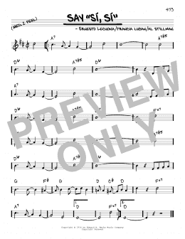 page one of Say "Si, Si" (Real Book – Melody & Chords)