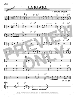 page one of La Bamba (Real Book – Melody & Chords)