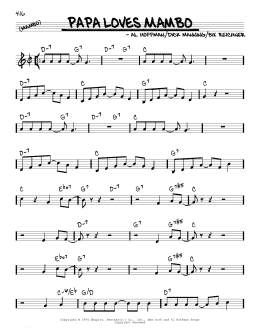 page one of Papa Loves Mambo (Real Book – Melody & Chords)