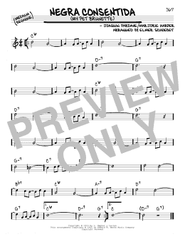 page one of Negra Consentida (My Pet Brunette) (Real Book – Melody & Chords)