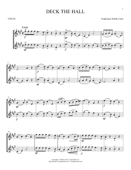 page one of Deck The Hall (Violin Duet)