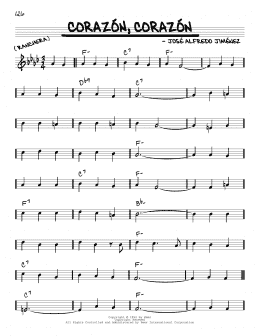 page one of Corazon Corazon (Real Book – Melody & Chords)