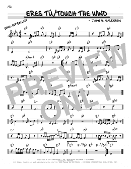 page one of Eres Tu/Touch The Wind (Real Book – Melody & Chords)
