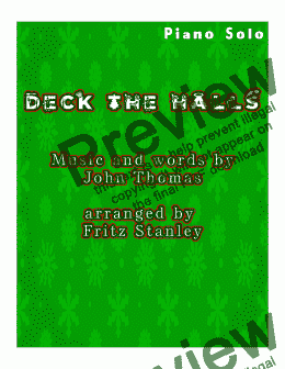 page one of Deck the Halls