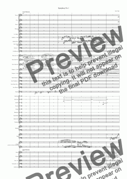 page one of Symphony No 1: 1st Movement