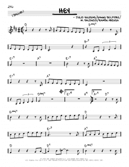 page one of Hey (Real Book – Melody & Chords)