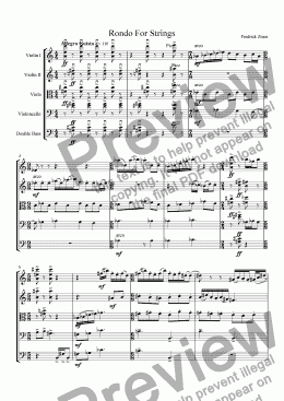page one of Rondo For Strings