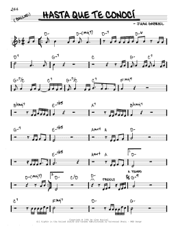 page one of Hasta que te conoci (Real Book – Melody & Chords)