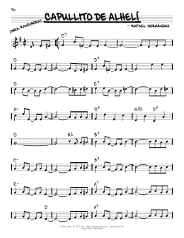 page one of Capullito de Alheli (Real Book – Melody & Chords)