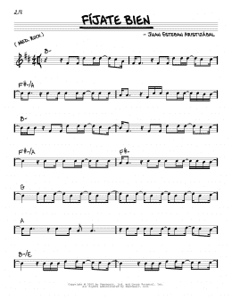 page one of Fijate Bien (Real Book – Melody & Chords)