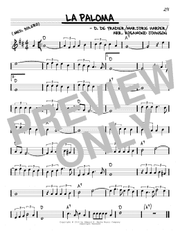 page one of La Paloma (Real Book – Melody & Chords)