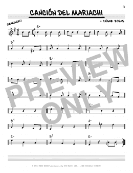 page one of Cancion Del Mariachi (Real Book – Melody & Chords)