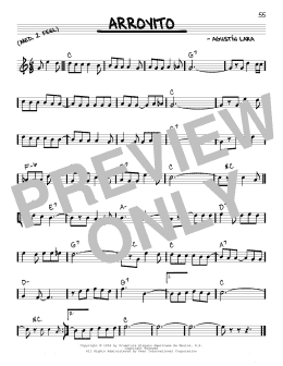 page one of Arroyito (Real Book – Melody & Chords)