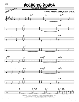 page one of Noche De Ronda (Be Mine Tonight) (Real Book – Melody & Chords)
