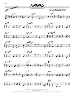 page one of Amparo (Real Book – Melody & Chords)