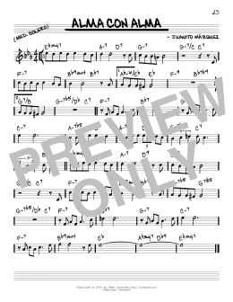 page one of Alma Con Alma (Real Book – Melody & Chords)