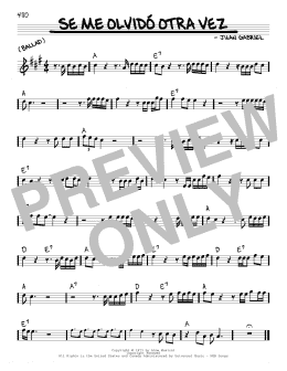 page one of Se Me Olvido Otra Vez (Real Book – Melody & Chords)