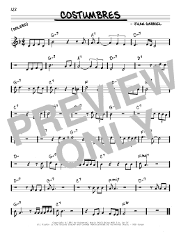 page one of Costumbres (Real Book – Melody & Chords)