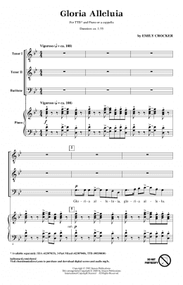 page one of Gloria Alleluia (TTBB Choir)
