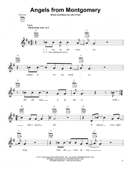 page one of Angels From Montgomery (Ukulele)