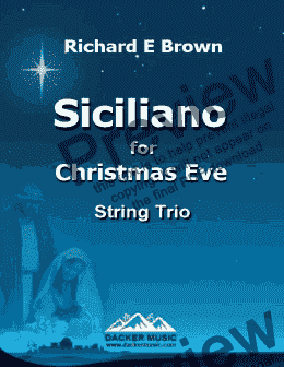 page one of Siciliano for Christmas Eve - String Trio