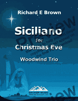 page one of Siciliano for Christmas Eve - Woodwind Trio