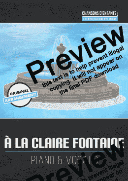 page one of À la claire fontaine