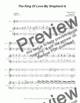 page one of The King Of Love My Shepherd Is (Duet for C-Instruments)