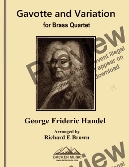page one of Gavotte and Variation - Brass Quartet