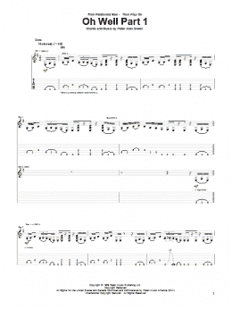 page one of Oh Well Part 1 (Guitar Tab)