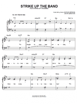 page one of Strike Up The Band (Easy Piano)