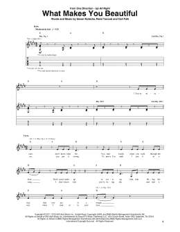 page one of What Makes You Beautiful (Guitar Tab)