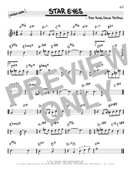 page one of Star Eyes (Real Book – Melody & Chords)