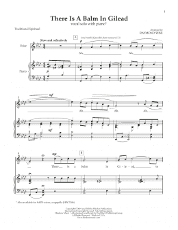 page one of There Is a Balm in Gilead (Piano & Vocal)